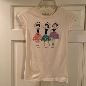 Girls Crewcuts shirt top with ballerinas dance